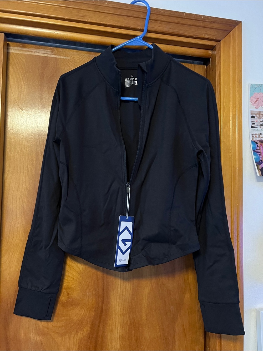 BRAND NEW - AVGO Women's Black Lightweight Zip-Front Jacket